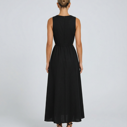 Donna | Sleeveless Midi Dress with Side Cut-Out