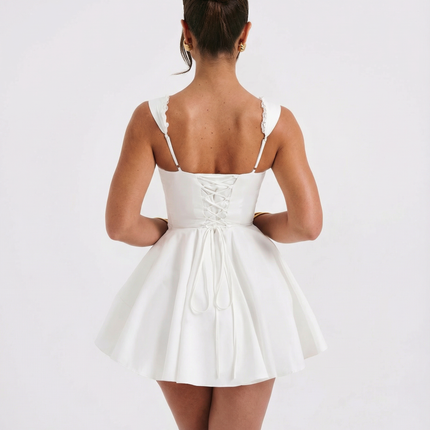 Iris | Mini Dress with Corset Waist and Flared Skirt