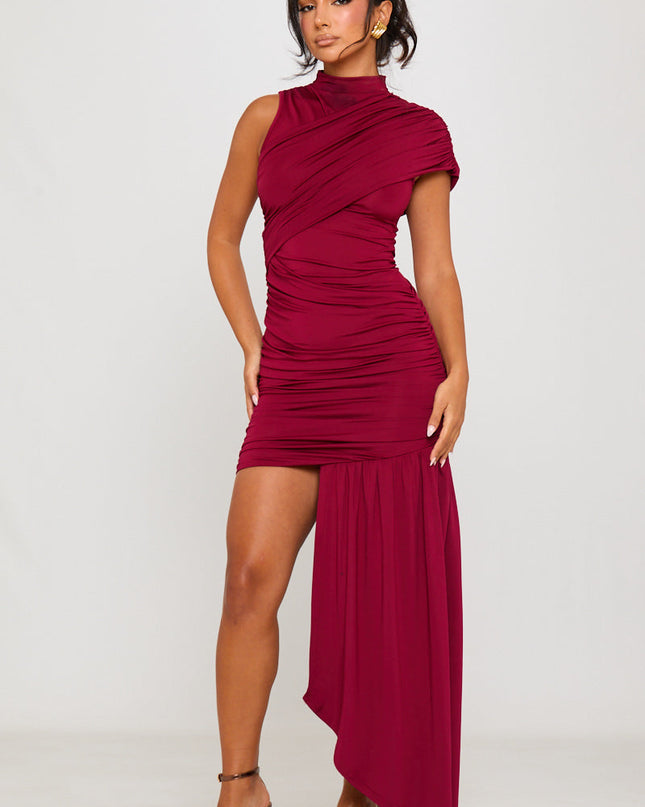 Marlee | High Neck Ruched Mini Dress