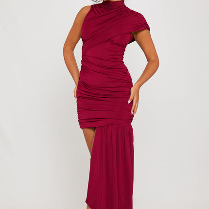 Marlee | High Neck Ruched Mini Dress