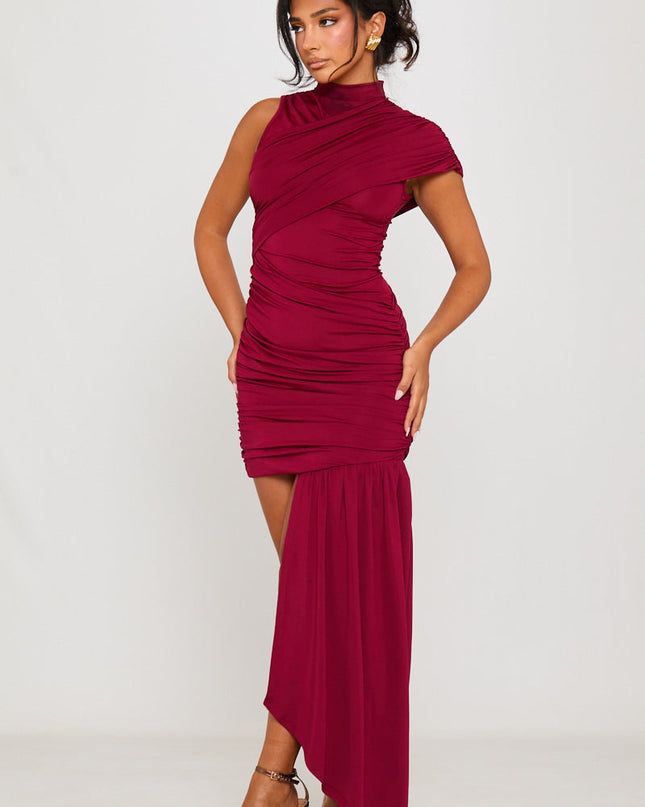 Marlee | High Neck Ruched Mini Dress