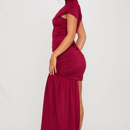 Marlee | High Neck Ruched Mini Dress