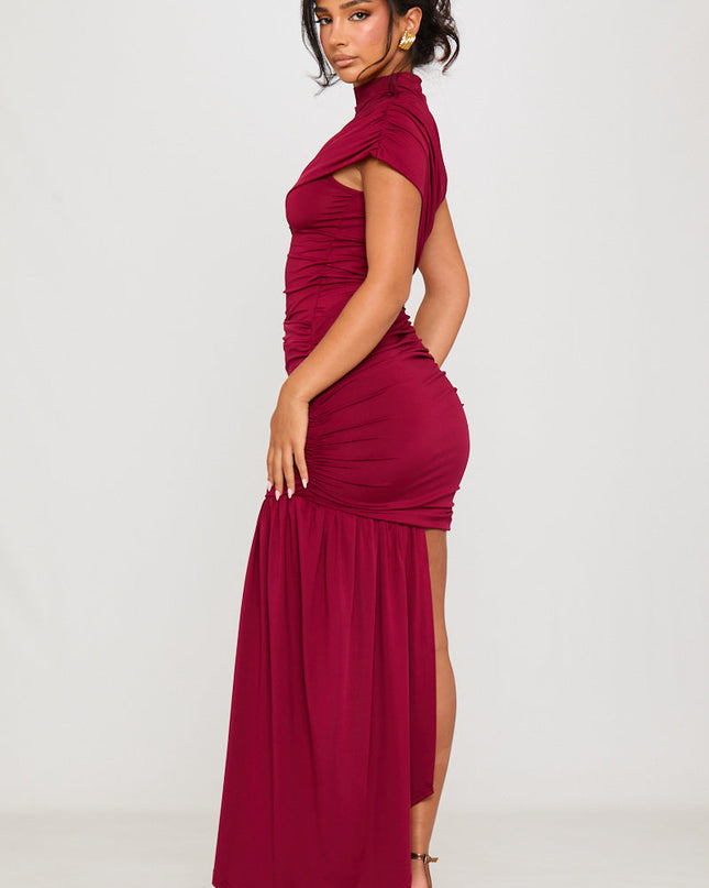Marlee | High Neck Ruched Mini Dress