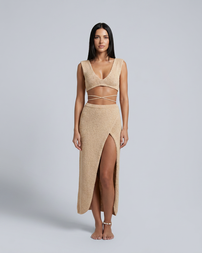Lydia | Two-Piece Maxi Cover-Up Set with Wrap Skirt