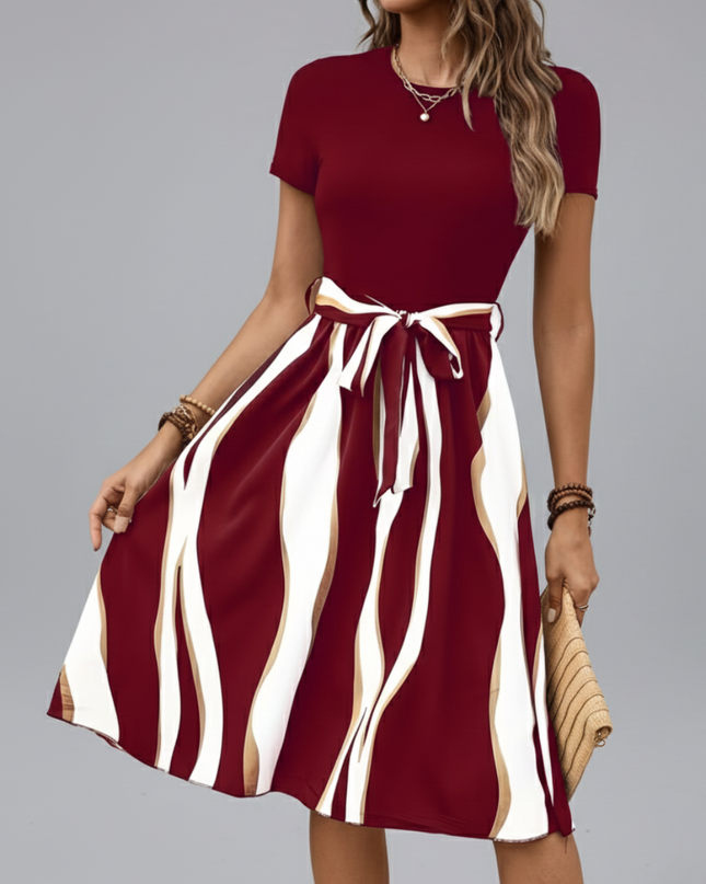 Elina | Midi Dress with Tie Band