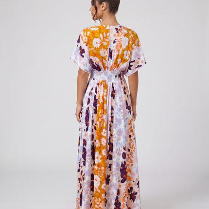 Nola | Maxi Dress with Floral Print and Elastic Waist