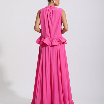 Mona | Two-Piece Maxi Set with Ruffle Skirt