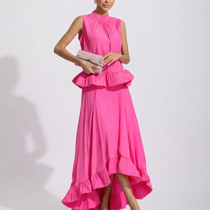 Mona | Two-Piece Maxi Set with Ruffle Skirt