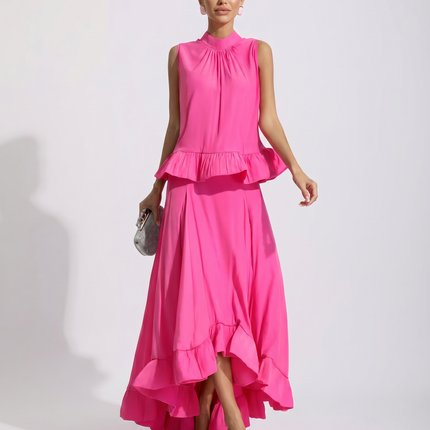 Mona | Two-Piece Maxi Set with Ruffle Skirt