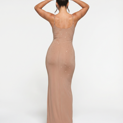 Shari | Maxi Dress with Cami Straps and Side Slit