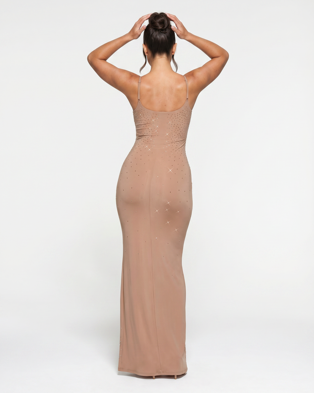 Shari | Maxi Dress with Cami Straps and Side Slit