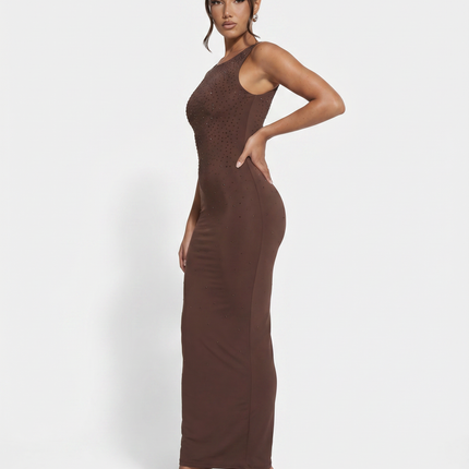 Shari | Maxi Dress with Cami Straps and Side Slit