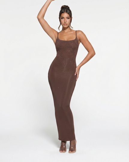 Shari | Maxi Dress with Cami Straps and Side Slit
