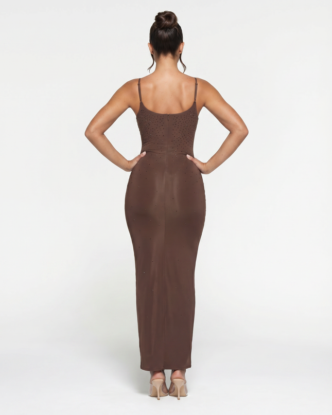 Shari | Maxi Dress with Cami Straps and Side Slit