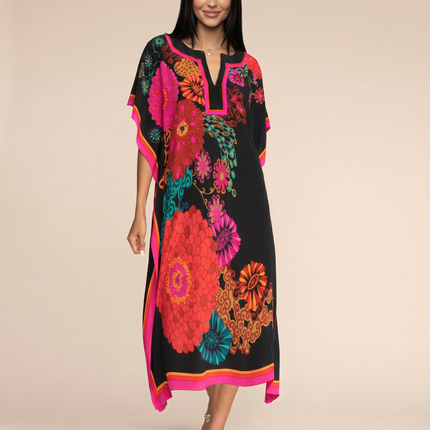 Baylor | Maxi Kaftan Dress with V-Neck and Side Slits