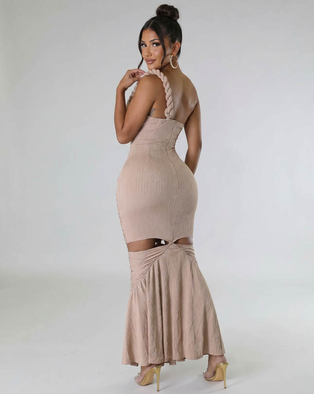 Silvia | Strapless Maxi Dress with Cut-Out Details