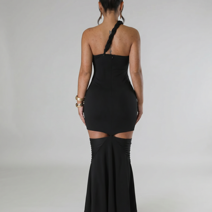Silvia | Strapless Maxi Dress with Cut-Out Details