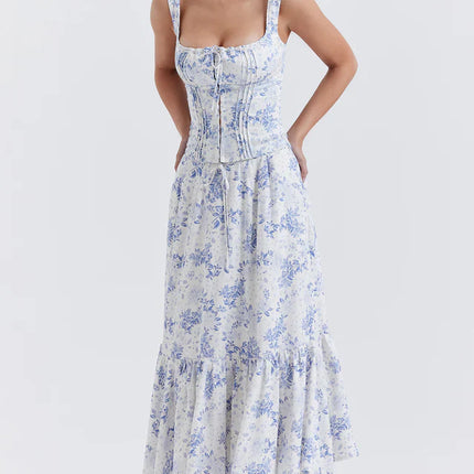 Jessie | Two-Piece Set with Corset Top and Midi Skirt