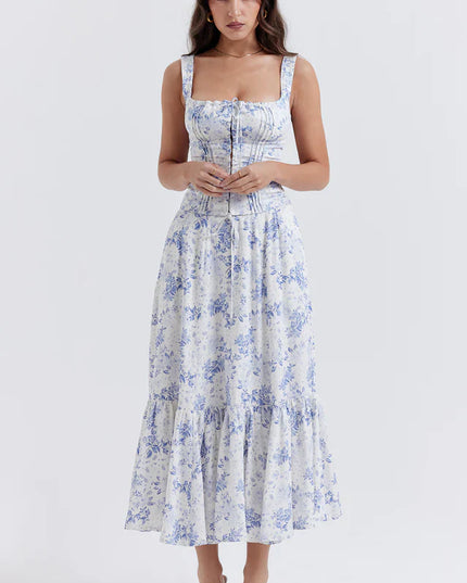 Jessie | Two-Piece Set with Corset Top and Midi Skirt