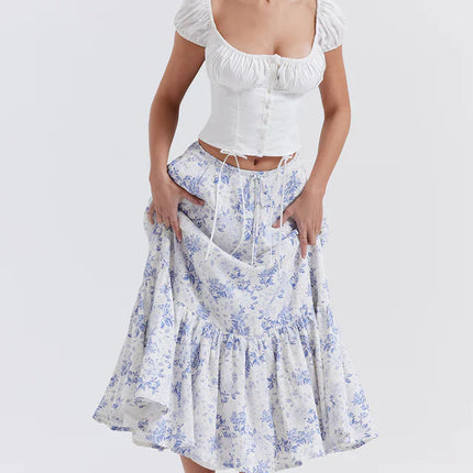 Jessie | Two-Piece Set with Corset Top and Midi Skirt