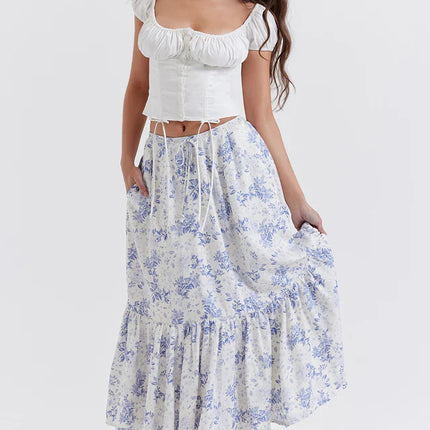 Jessie | Two-Piece Set with Corset Top and Midi Skirt