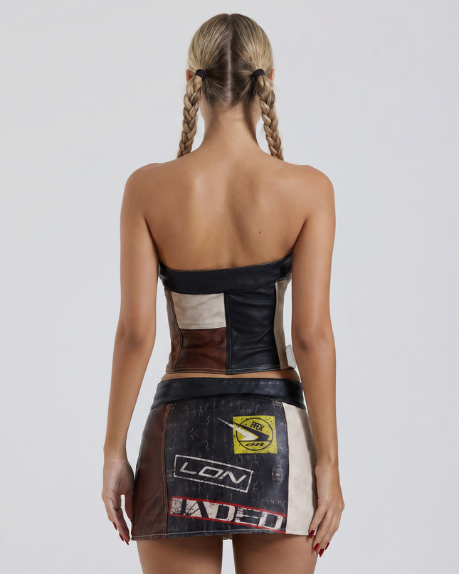Daytona | Strapless Corset Top and Mini Skirt Set