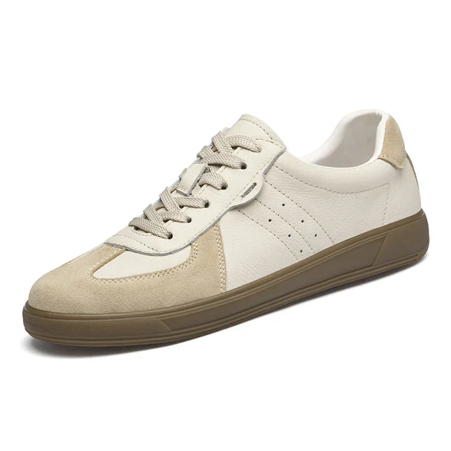 Men’s Low-Top Sneakers with Lace-Up Closure and Perforated Details