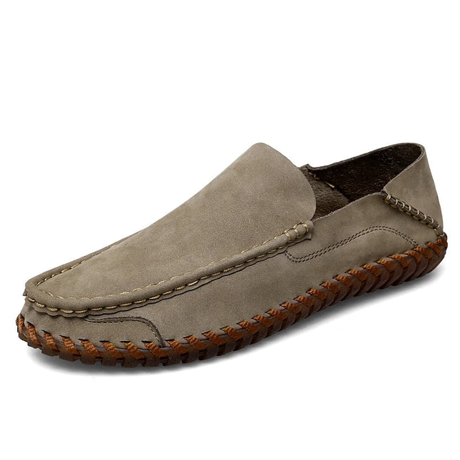 Men’s Slip-On Shoes with Visible Stitching