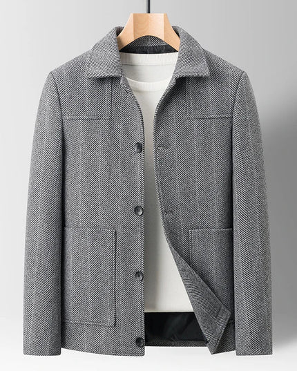 Men’s Textured Button-Up Jacket
