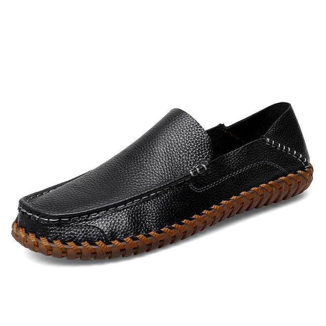 Men’s Slip-On Shoes with Visible Stitching