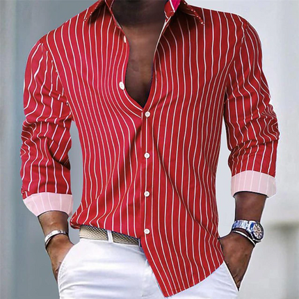 Darian | Classic Men's Shirt – Striped Button-Up Design