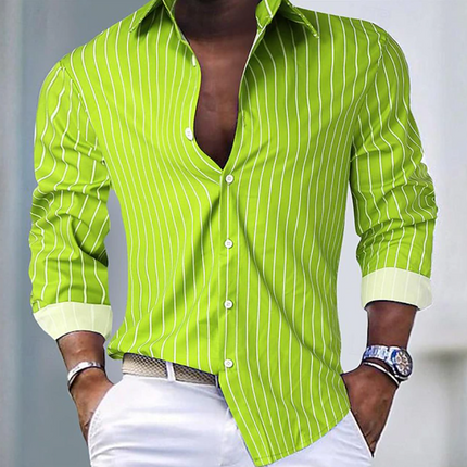 Darian | Classic Men's Shirt – Striped Button-Up Design