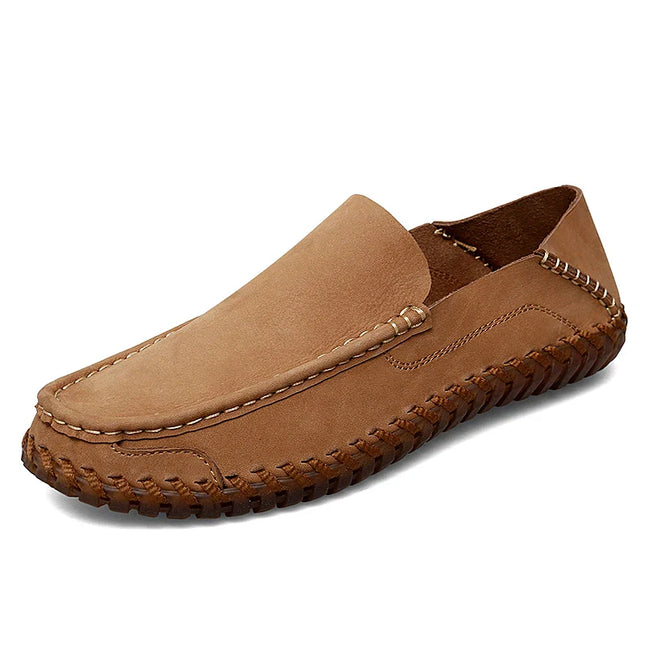 Men’s Slip-On Shoes with Visible Stitching