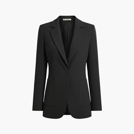 Women’s Blazer with Open Front and Long Sleeves