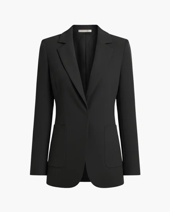Women’s Blazer with Open Front and Long Sleeves