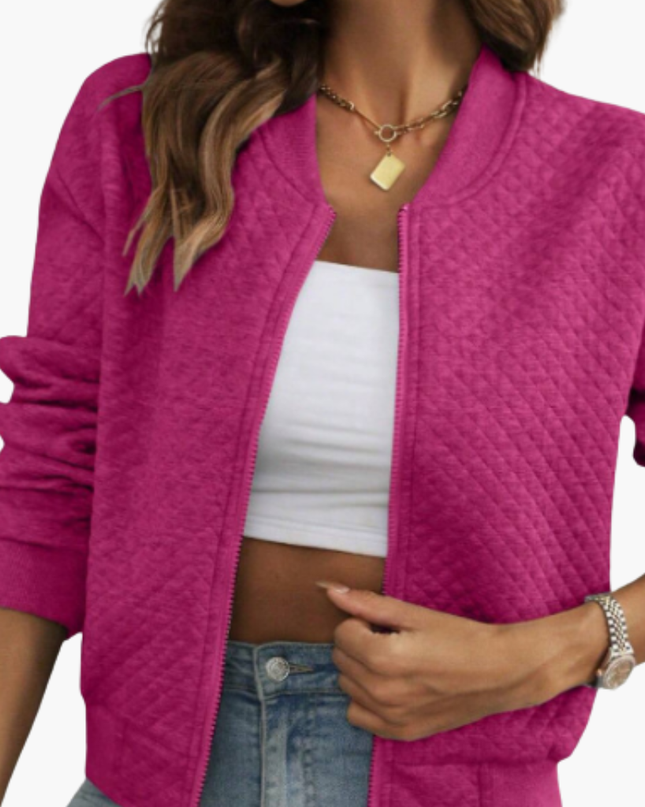 Women's Bomber Jacket Madilyn with Full Zip and Classic Colours