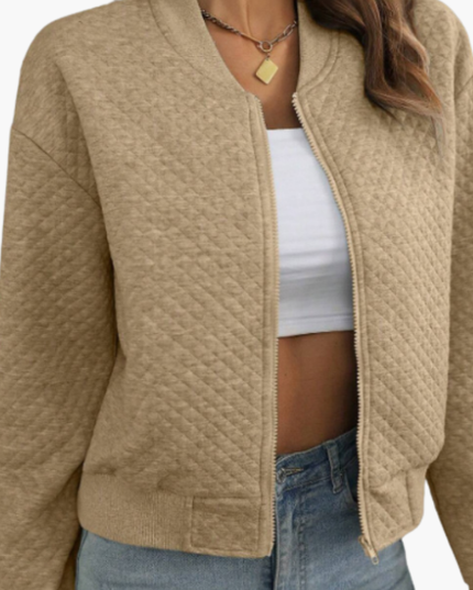 Women's Bomber Jacket Madilyn with Full Zip and Classic Colours