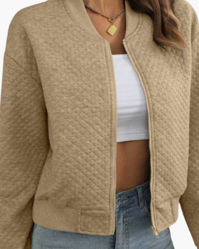 Women's Bomber Jacket Madilyn with Full Zip and Classic Colours