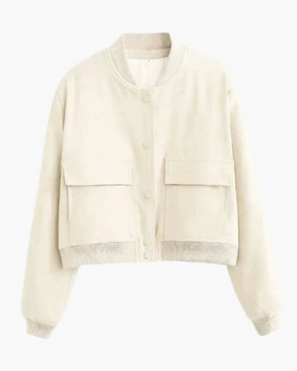 Women’s Bomber Jacket with Flap Pockets