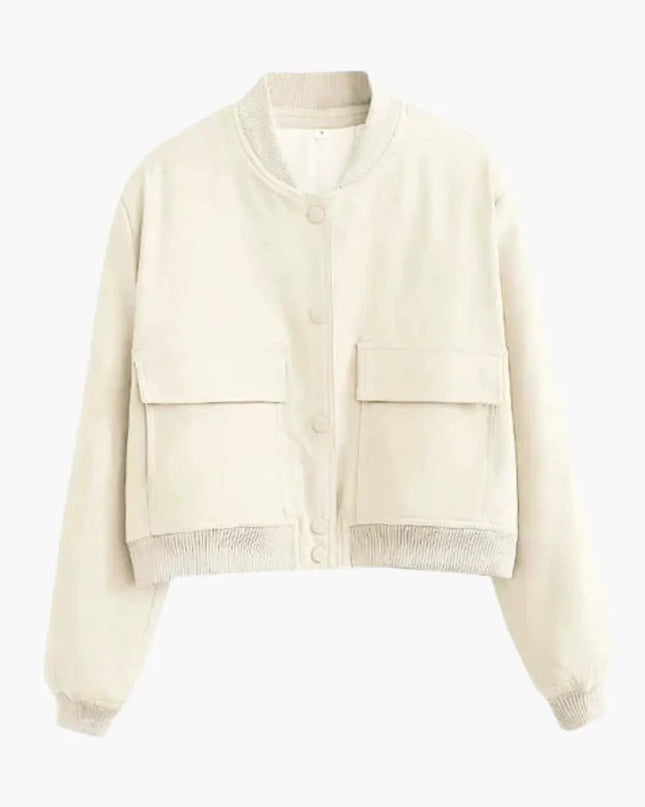 Women’s Bomber Jacket with Flap Pockets