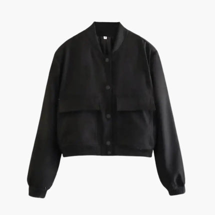 Women’s Bomber Jacket with Flap Pockets