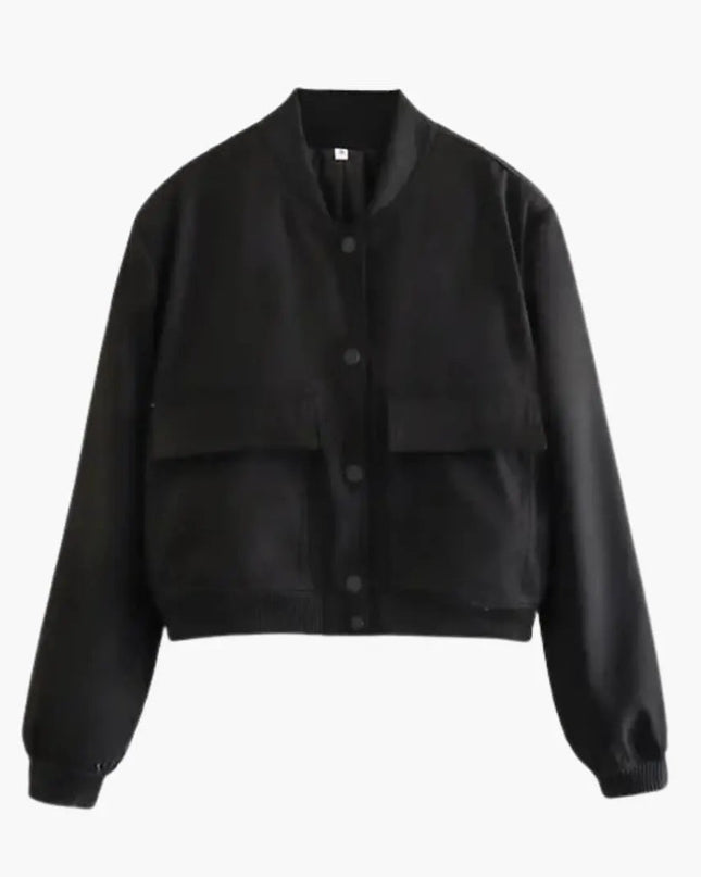 Women’s Bomber Jacket with Flap Pockets