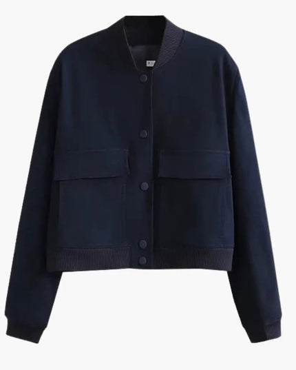 Women’s Bomber Jacket with Flap Pockets