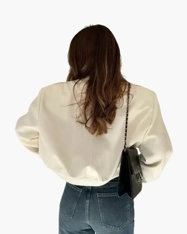Women’s Bomber Jacket with Flap Pockets