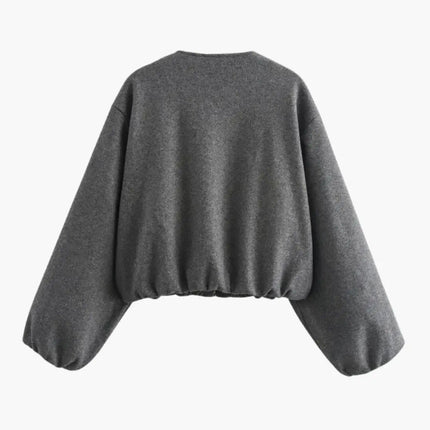 Women’s Bomber Jacket with Front Zip and Side Pockets