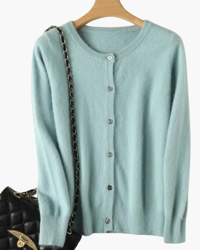 Women’s Classic Knit Cardigan with Button Fastening and Ribbed Cuffs