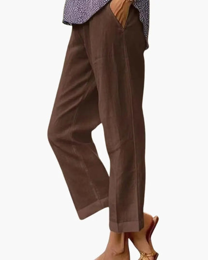 Women’s Elastic Waist Pants with Pockets
