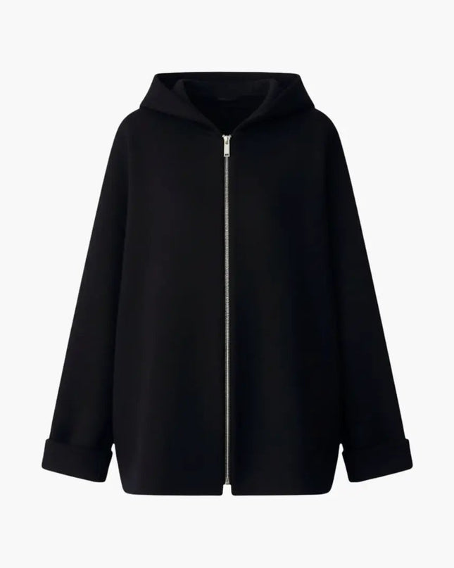 Women’s Hooded Jacket with Zipper and Pockets