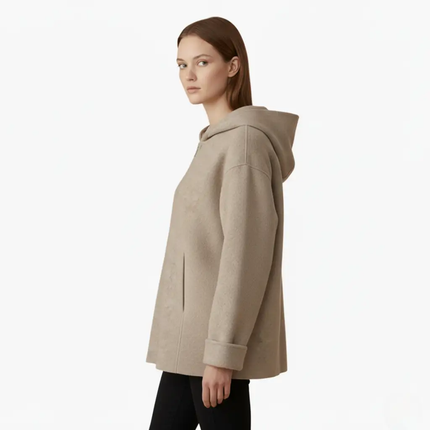 Women’s Hooded Jacket with Zipper and Pockets