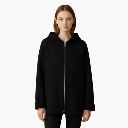 Women’s Hooded Jacket with Zipper and Pockets